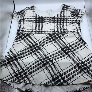 Maternity black/white tunic